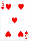 5 of hearts card